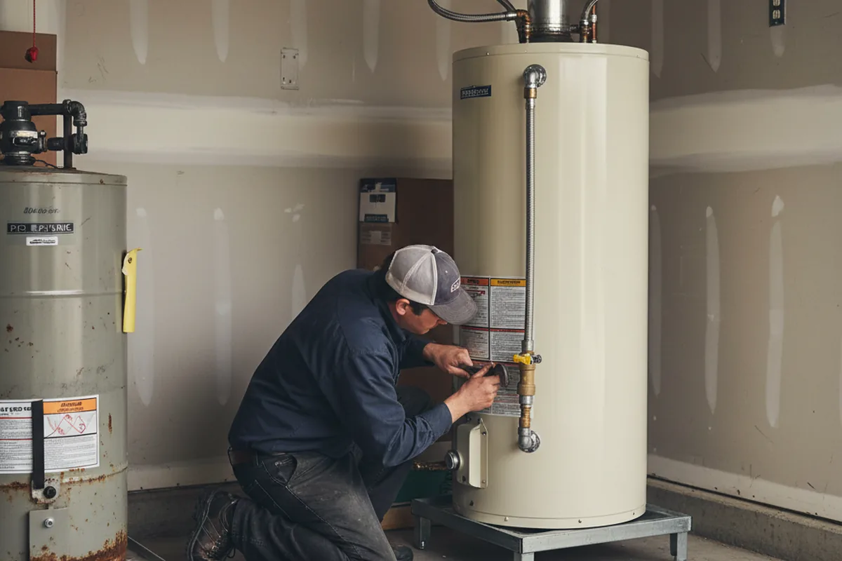 Water heater and shutoff valve replacement in Rockwood