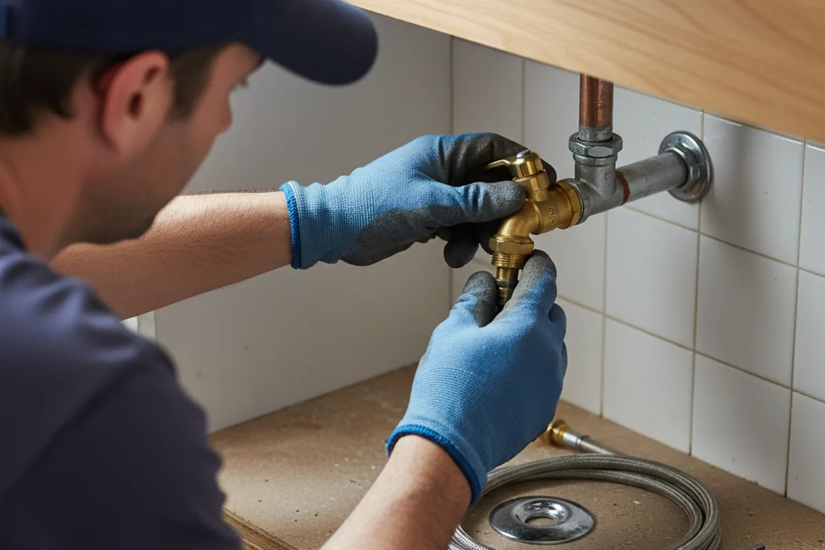 Shutoff valve and fitting work during Emergency Plumbing in Rockwood